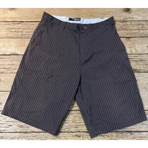 redsand brown stripe mens long shorts size 33